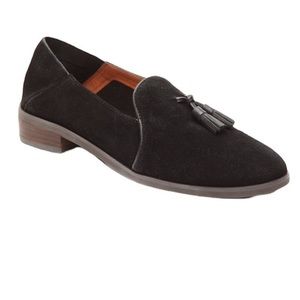 Lucky Brand Suede Cardyn Loafer Flats Mini Heel Business Shoes Black